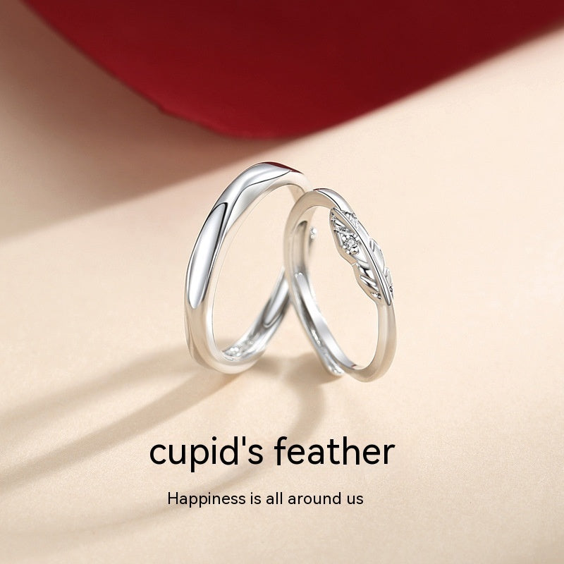 Couple Fashion Unique Feather Fashion Couple Couple Ring