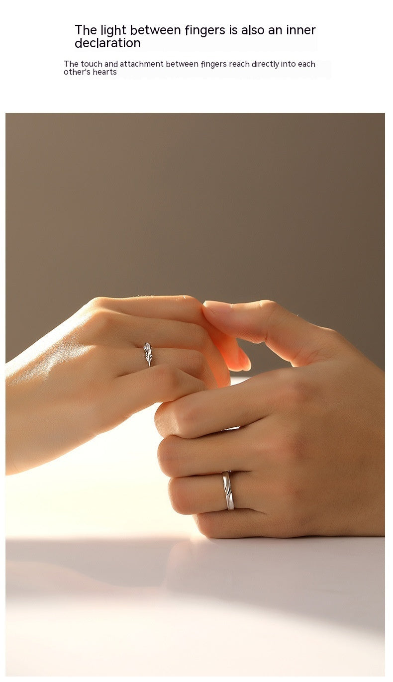 Couple Fashion Unique Feather Fashion Couple Couple Ring